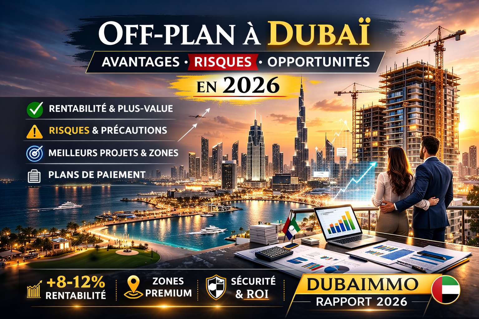 Investissement immobilier off-plan à Dubaï en 2026 : analyse des avantages, risques et opportunités du marché par DUBAIMMO