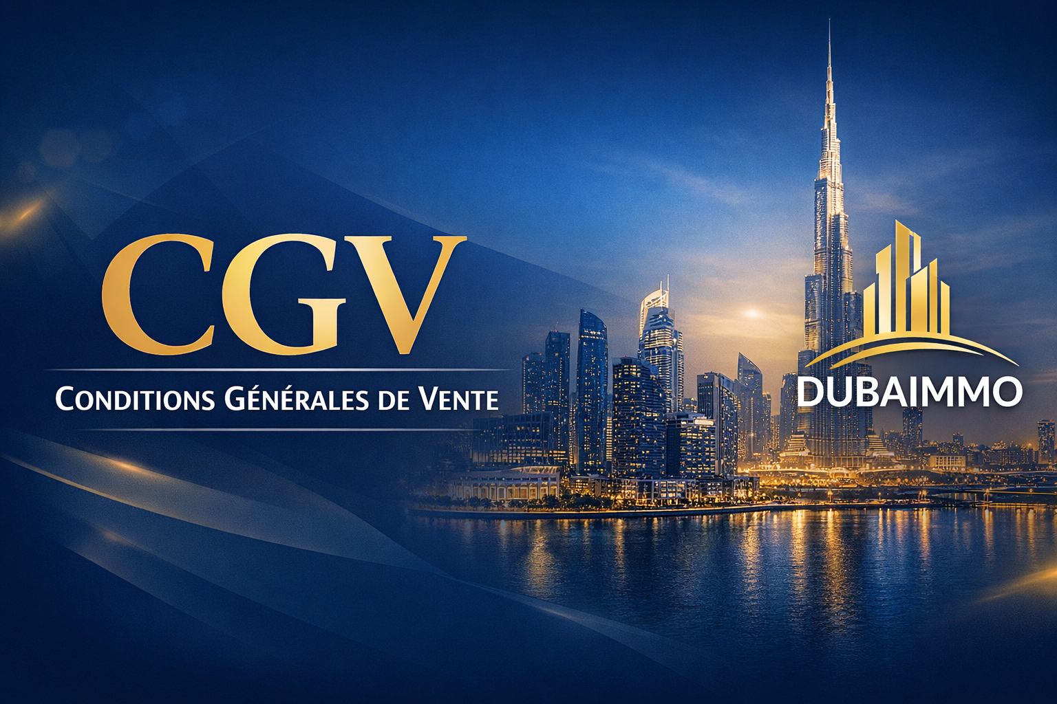 Conditions Générales de Vente Dubaimmo - Investissement immobilier à Dubaï