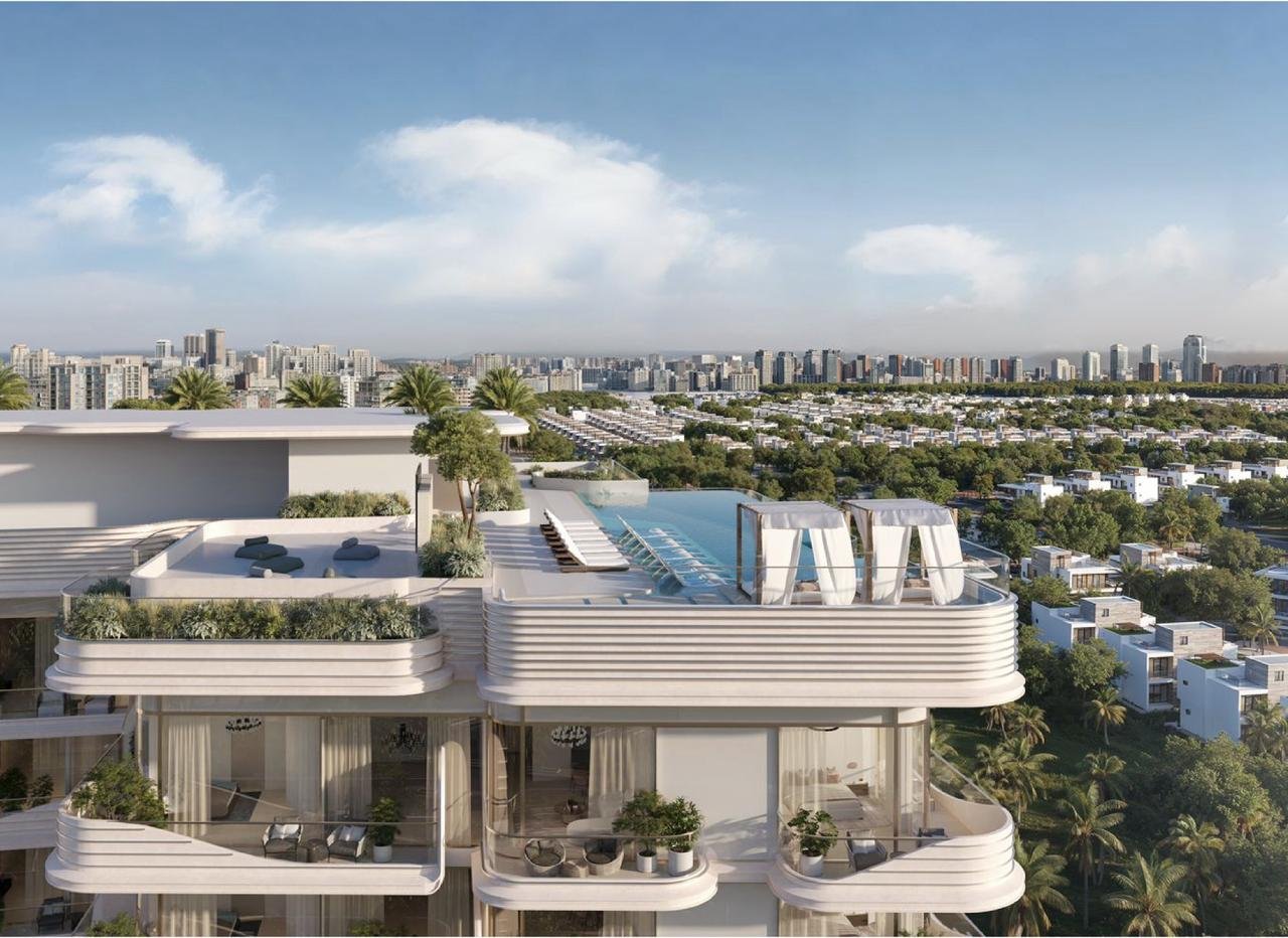 Résidence Cybel by Wadan à Dubai avec architecture moderne et piscine sur le toit dans DubaiLand Residence Complex