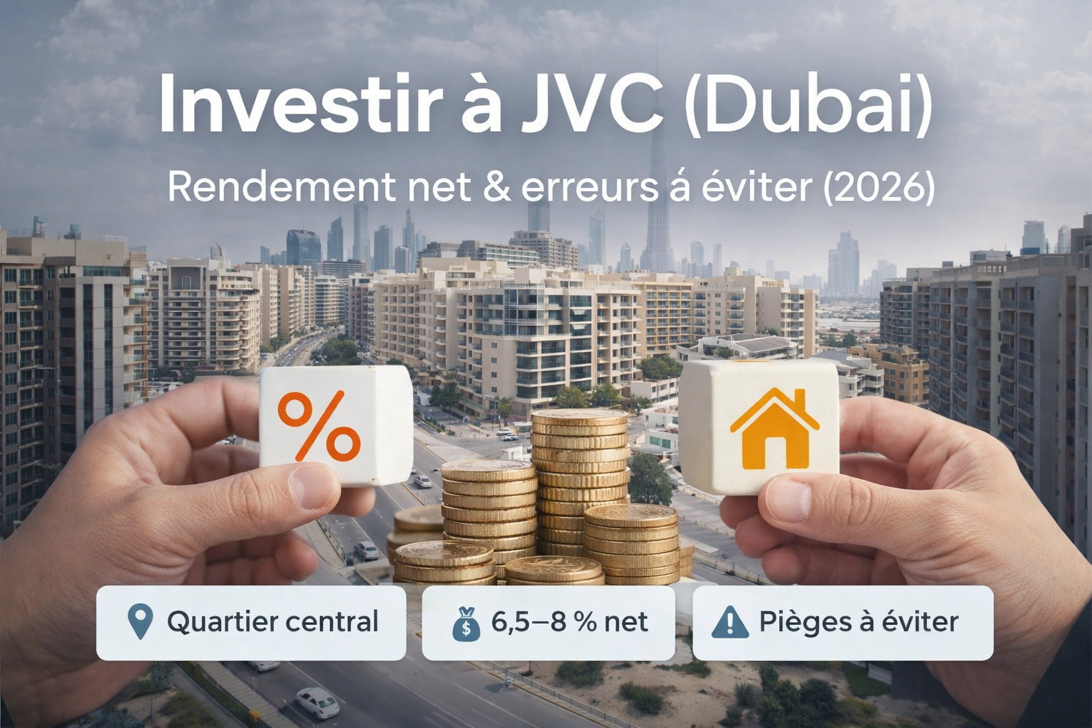 nvestir à JVC (Jumeirah Village Circle) à Dubaï : rendement net et analyse immobilière 2026