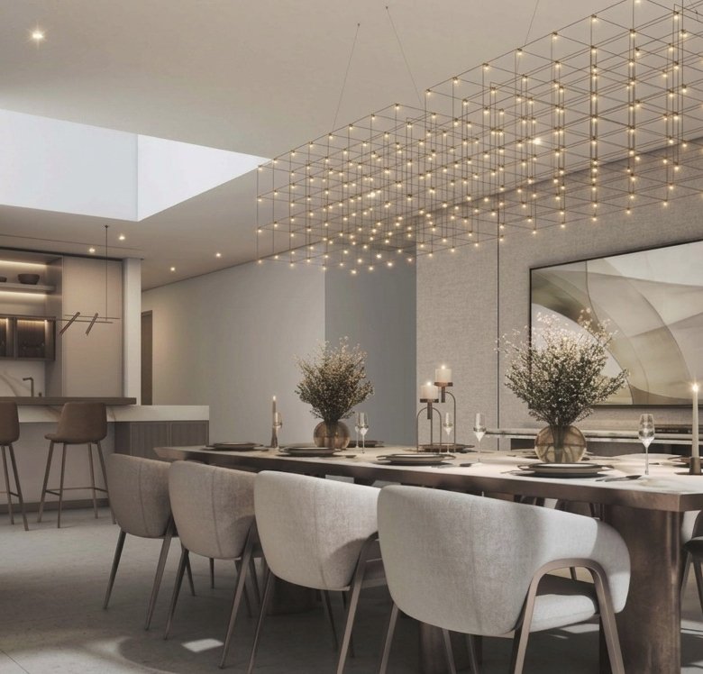 Sobha City Abu Dhabi salle à manger et cuisine ouverte dans villa avec design intérieur premium