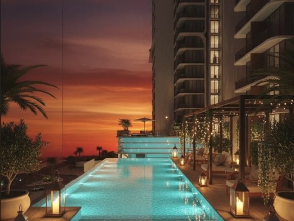Piscine rooftop The Central Uptown Arjan Dubaï résidence Aqua Developments investissement locatif