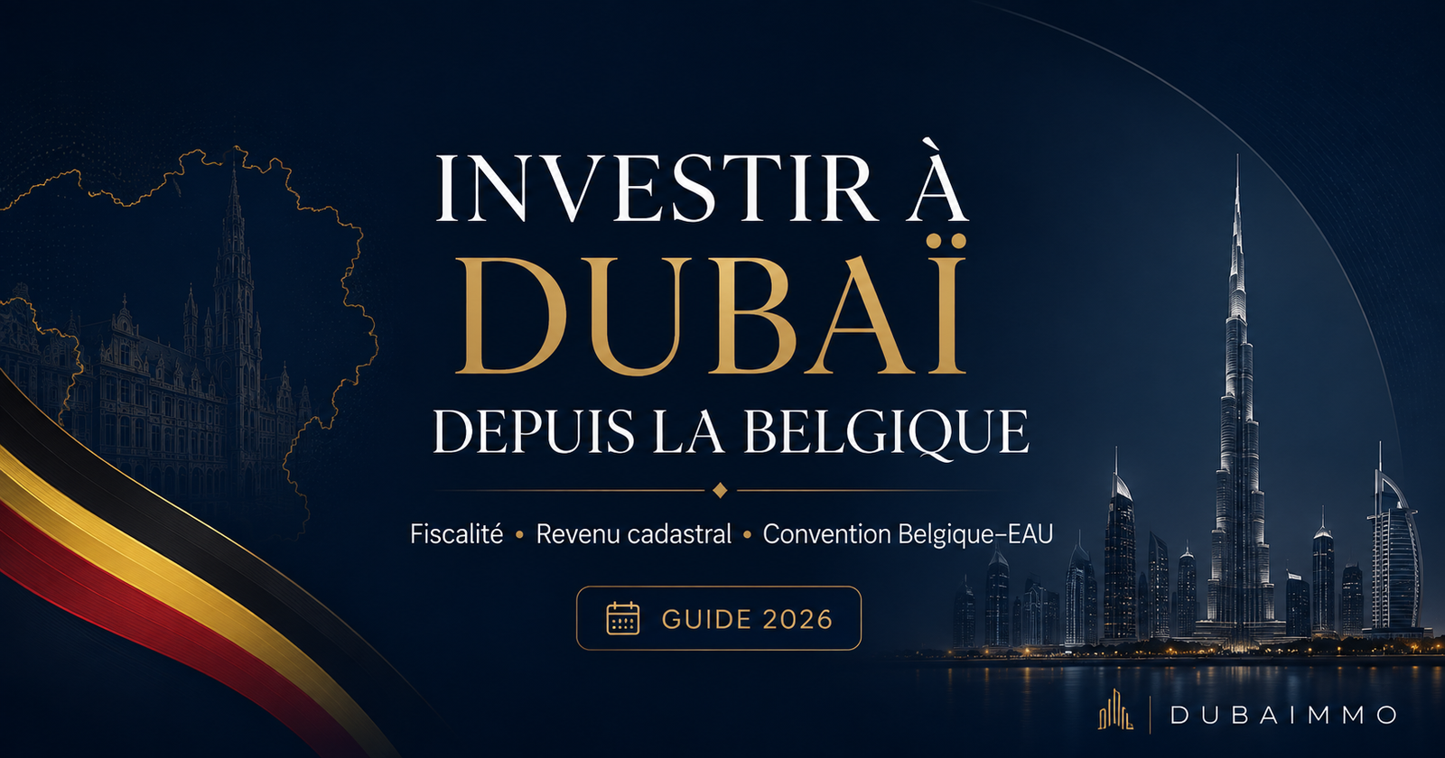Investir à Dubaï depuis la Belgique : fiscalité, revenu cadastral et convention Belgique-EAU