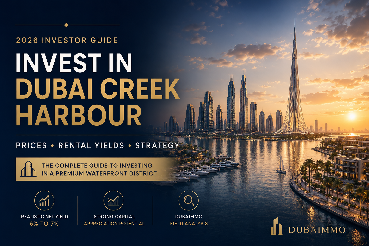 Invest in Dubai Creek Harbour in 2026: prices, realistic net rental yields and investment strategy